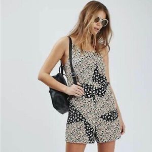 Topshop sleeveless flower romper